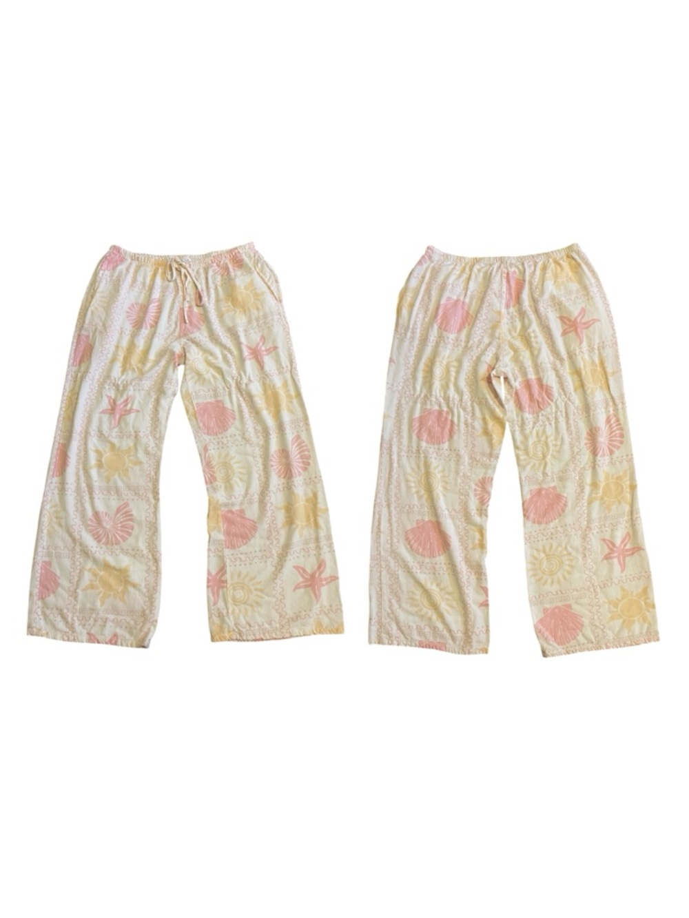Beautiful Linen Seashell Print Pants
